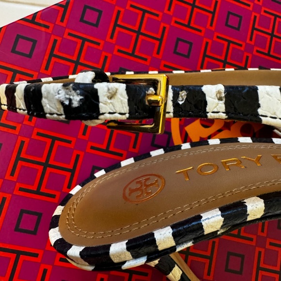 -Tory Burch Triangle Pointed- Toe Slingback Pump Heels Zebra US 8.5. Pre owned - Picture 8 of 10